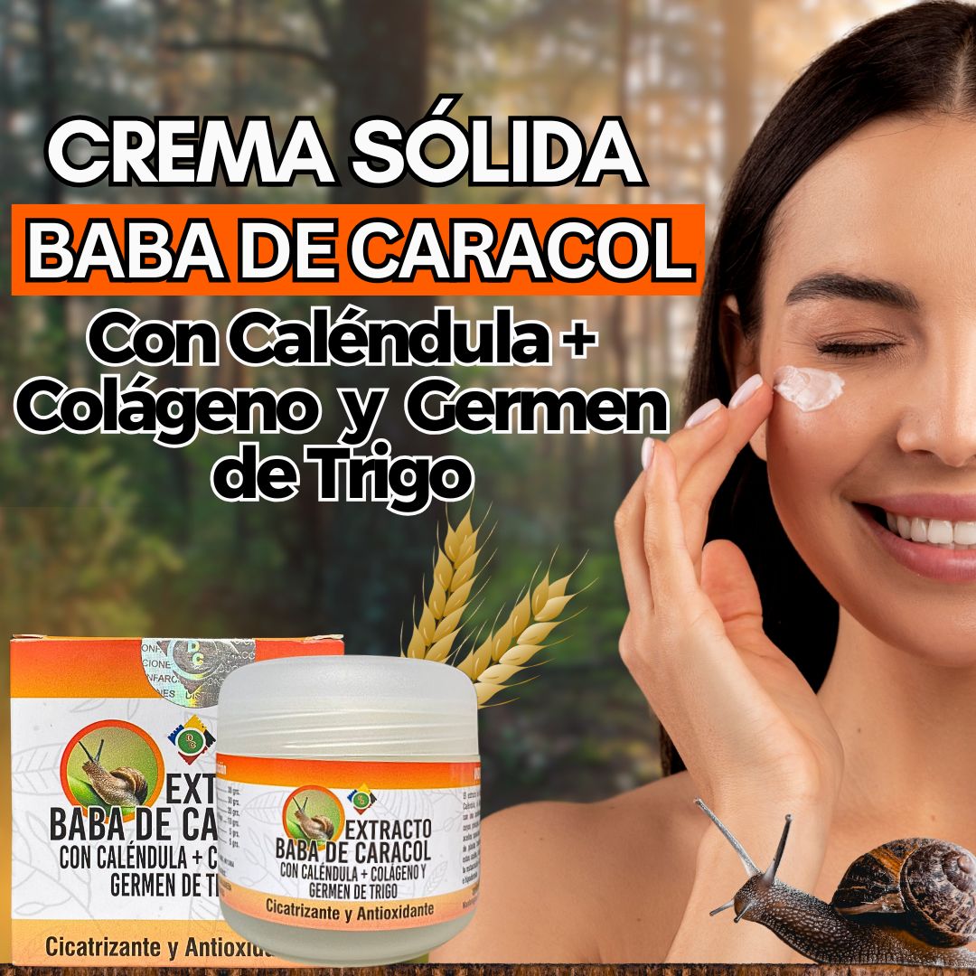 CREMA BABA DE CARACOL - ELIMINA MANCHAS, ACNE ESTRIAS
