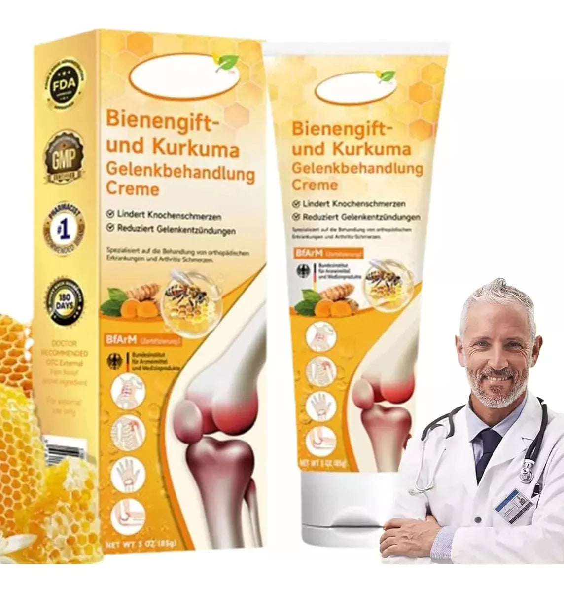 🐝 FATONG™ – Crema para Articulaciones con Veneno de Abeja y Cúrcuma El secreto natural para aliviar el dolor articular, certificado por un cirujano ortopédico.