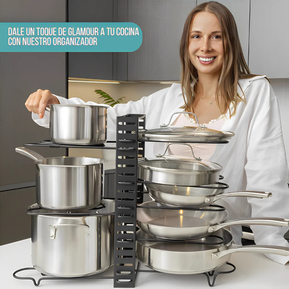 Organizador de ollas 3 en 1 (RECIBE GRATIS RECETARIO)