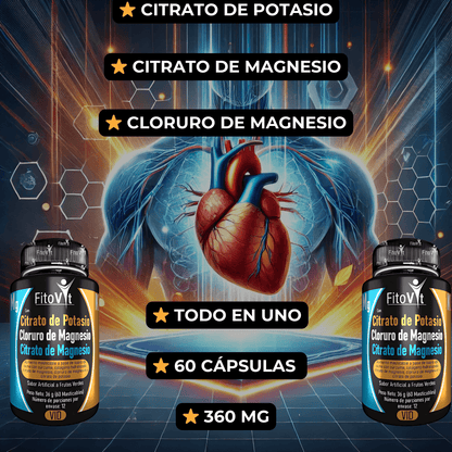 Triple Poder para tu Salud: Potasio + Magnesio en una Fórmula Perfecta! 60 Pastillas Masticables💊⚡