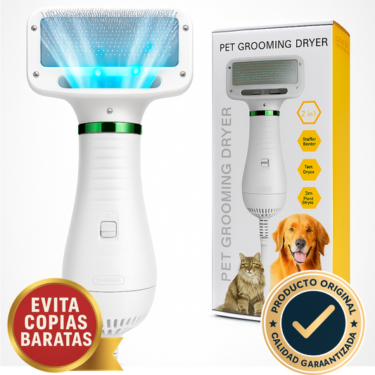 Cepillo Secador Profesional de Mascotas 2 en 1 + Guia Peluqueria