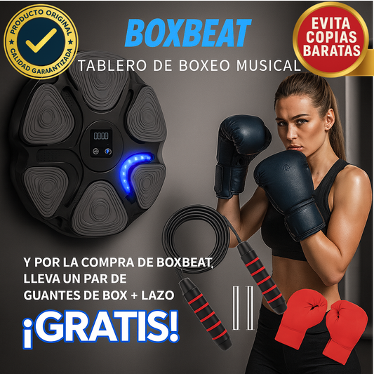 Tablero de boxeo musical |GRATIS guantes de box + Lazo De Saltar